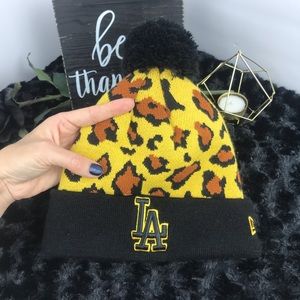 LA Dodgers Leopard Beanie